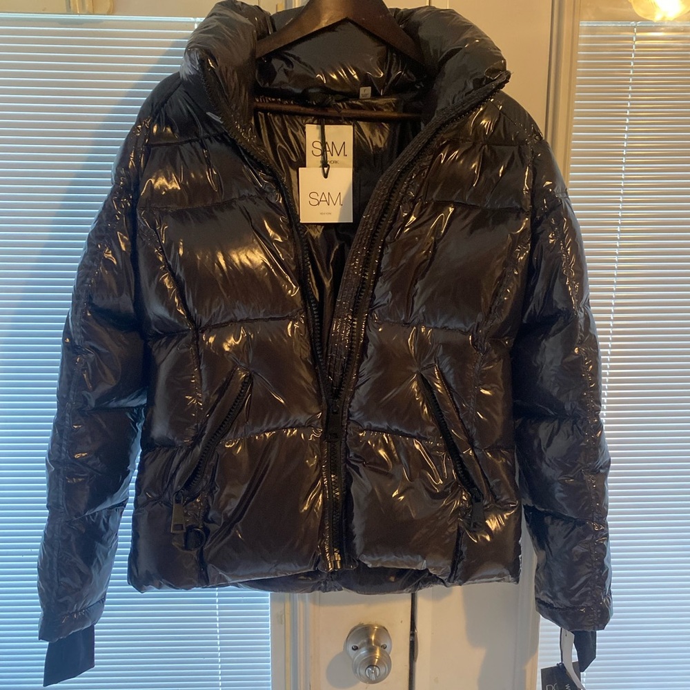 SAM. Freestyle down puffed jacket, size L, Color: Smoke BRAND NEW NEVER WORN